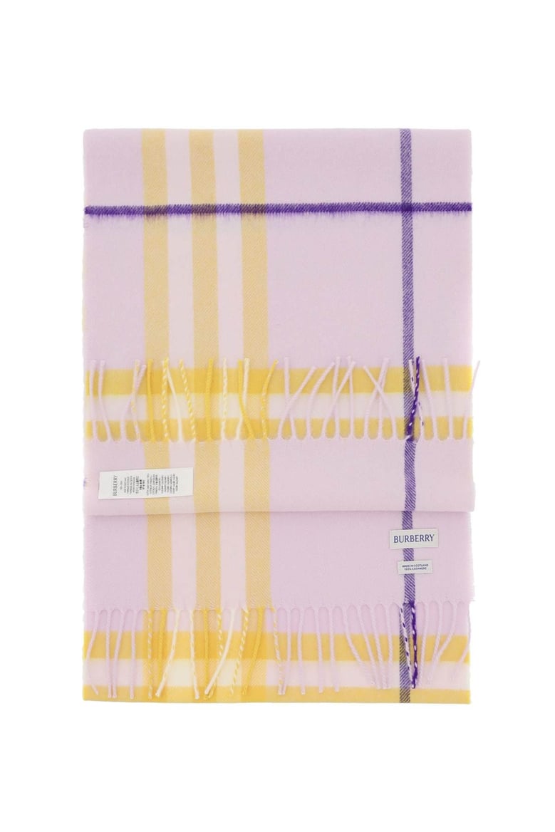 giant check cashmere scarf by Selfnex