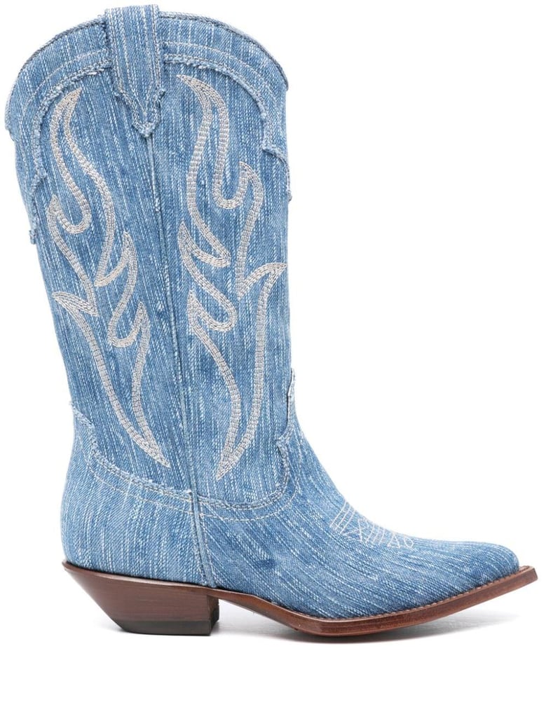 denim texan boots by Selfnex