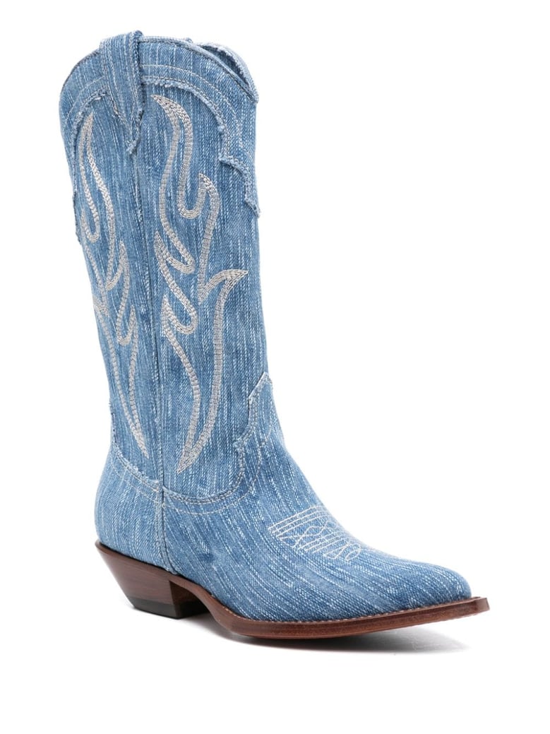 denim texan boots by Selfnex