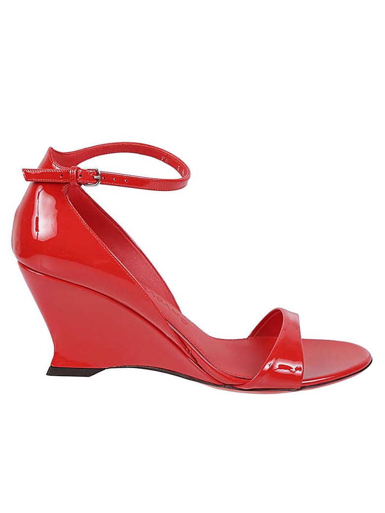 patent leather open-toe sandals by Selfnex