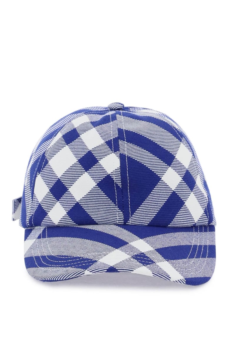 check motif baseball cap by Selfnex