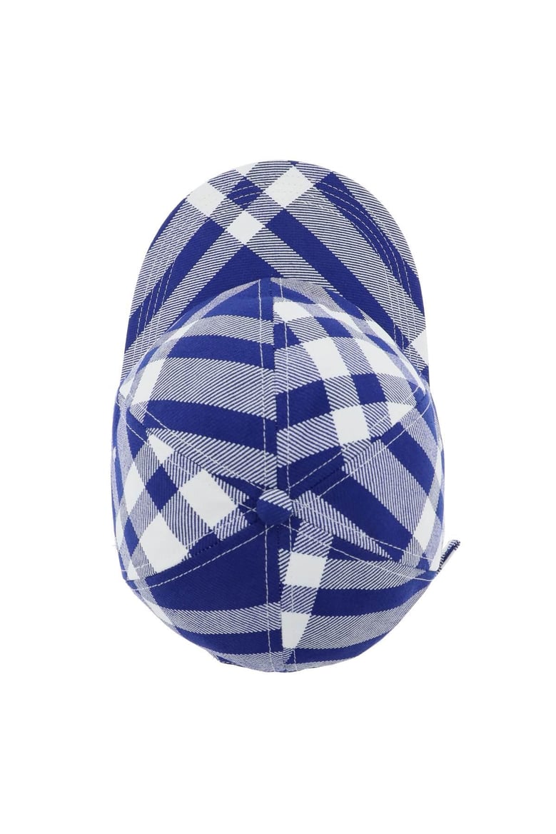 check motif baseball cap by Selfnex