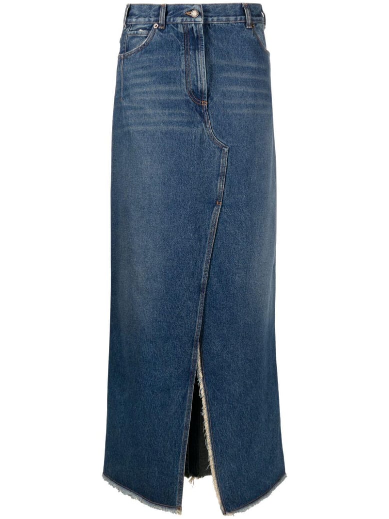 emma denim long skirt by Selfnex