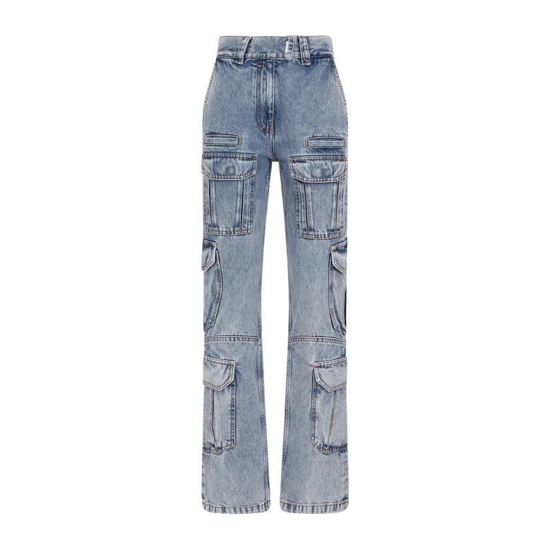 cargo denim cotton jeans by Selfnex