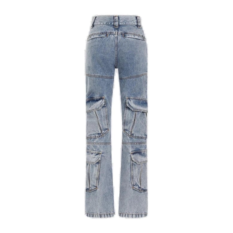 cargo denim cotton jeans by Selfnex