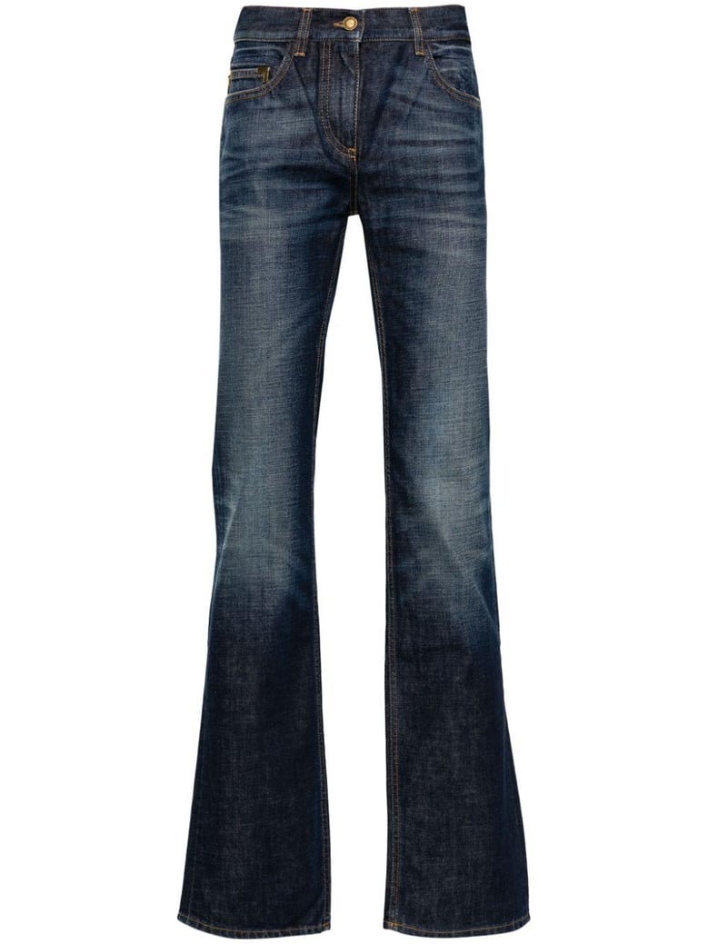 straight leg denim jeans by Selfnex