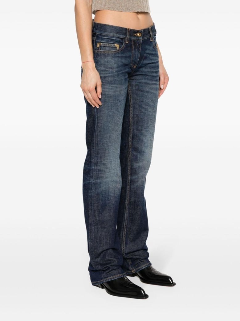 straight leg denim jeans by Selfnex