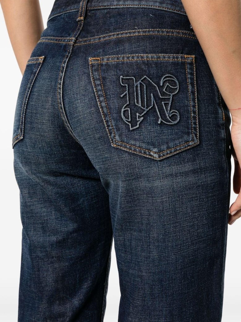 straight leg denim jeans by Selfnex