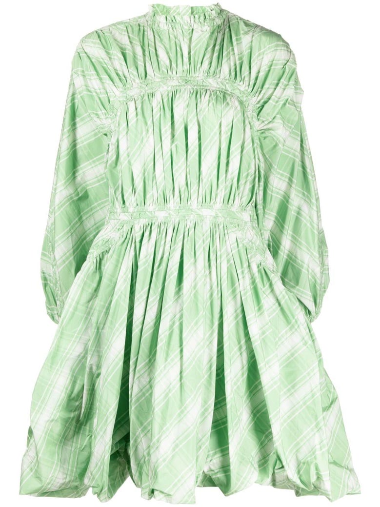 plaid-check pattern mini dress by Selfnex