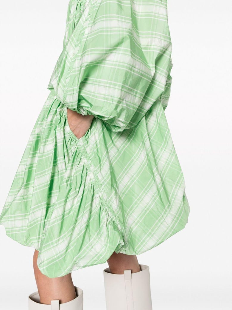 plaid-check pattern mini dress by Selfnex