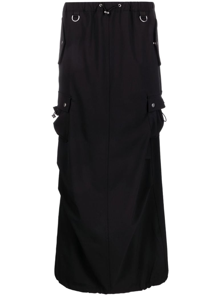 tailored cargo maxi skirt by Selfnex