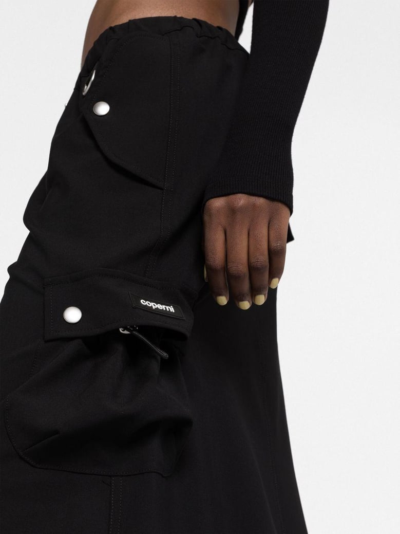 tailored cargo maxi skirt by Selfnex