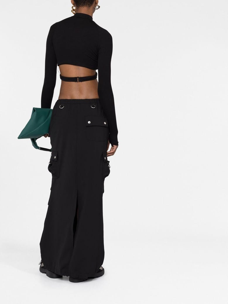tailored cargo maxi skirt by Selfnex