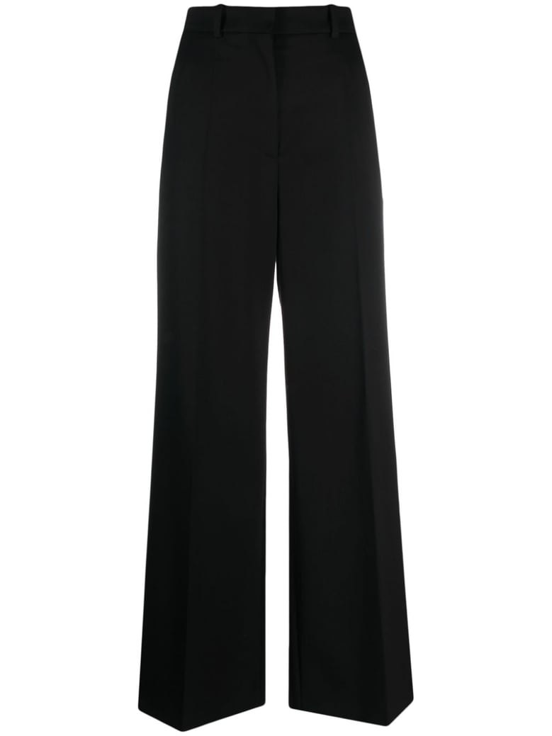 wide leg wool trousers by Selfnex