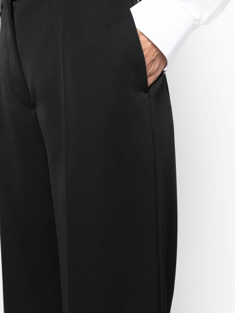 wide leg wool trousers by Selfnex