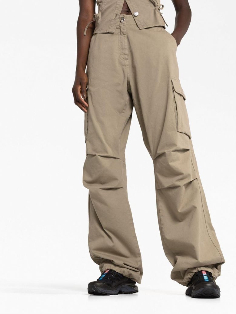wide leg cargo trousers by Selfnex
