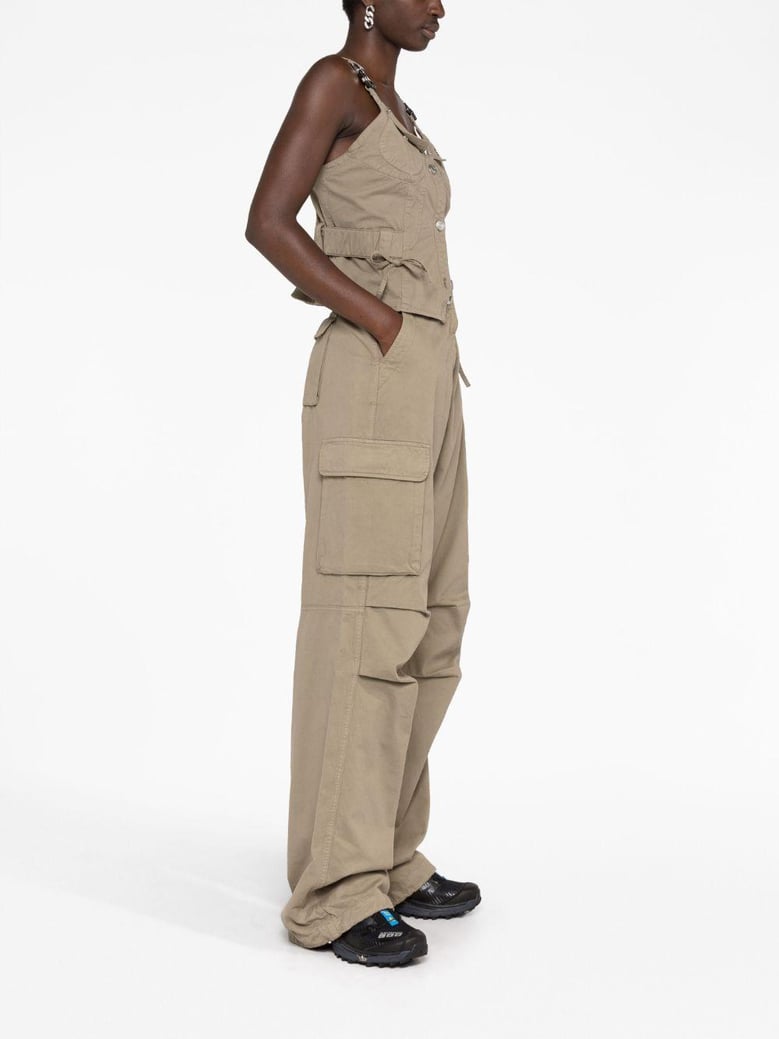 wide leg cargo trousers by Selfnex