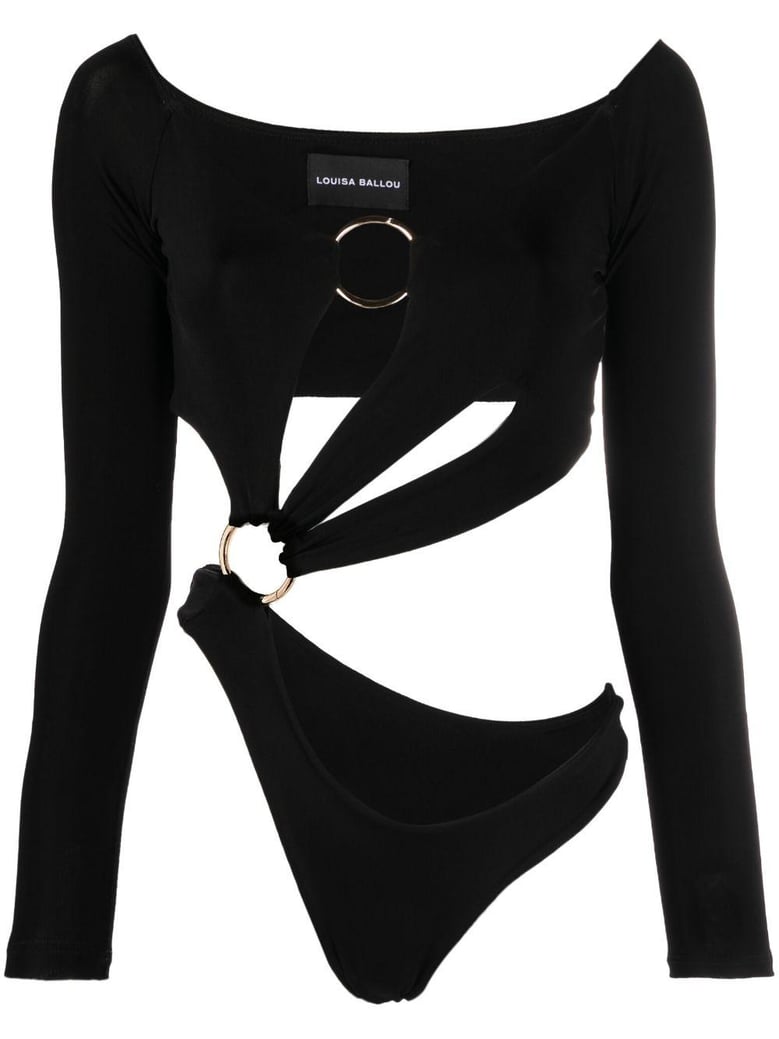 long sleeve cut-out bodysuit by Selfnex
