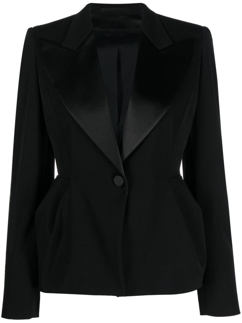 wool single-breasted blazer jacket by Selfnex