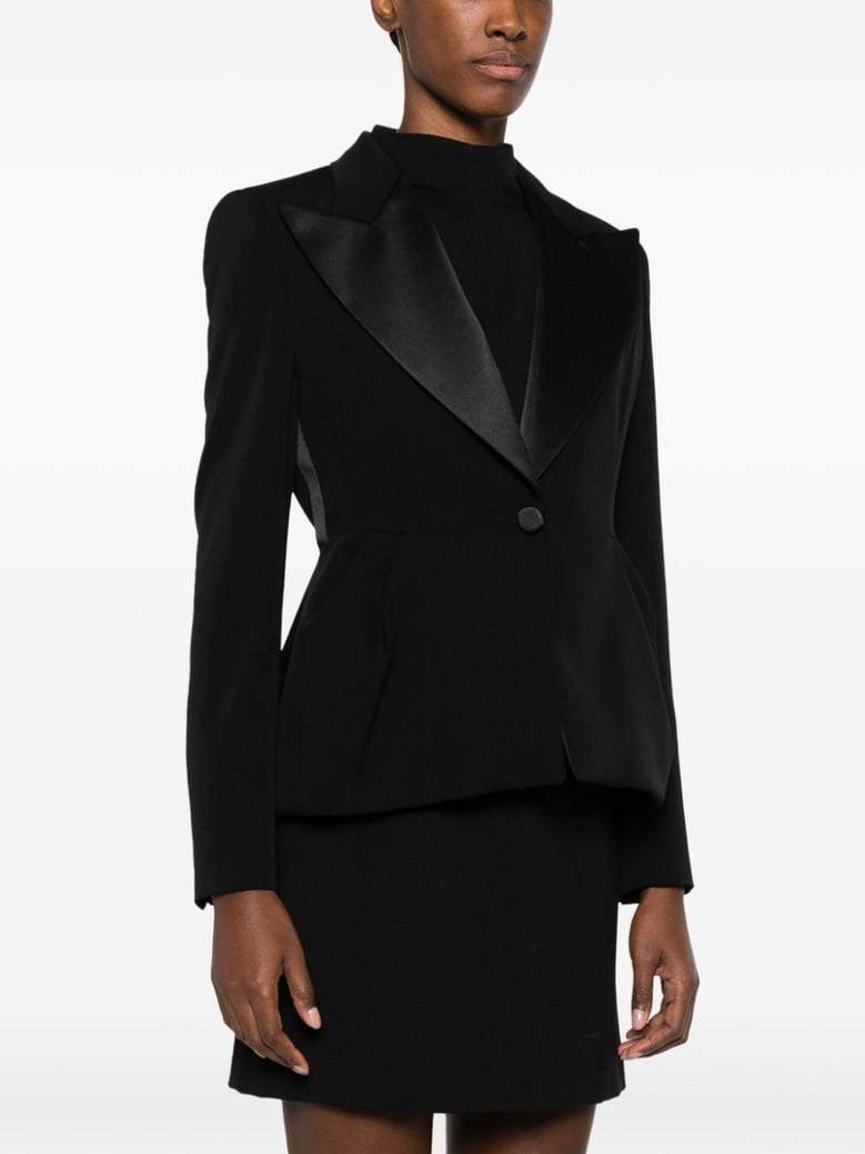 wool single-breasted blazer jacket by Selfnex