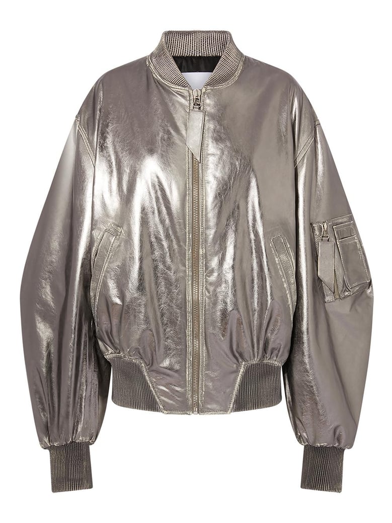 mirrored leather bomber jacket - runway by Selfnex
