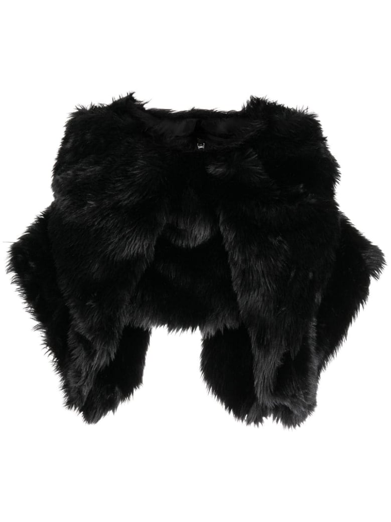 faux fur cropped jacket by Selfnex