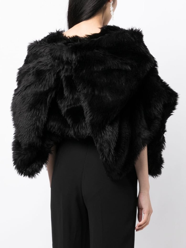 faux fur cropped jacket by Selfnex