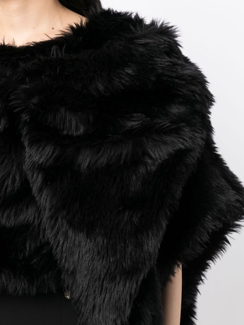faux fur cropped jacket by Selfnex