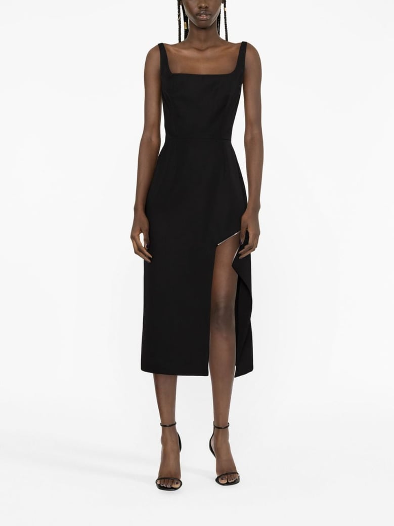 grain de poudre wool midi dress by Selfnex