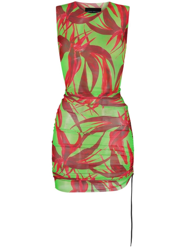 floral print short dress by Selfnex