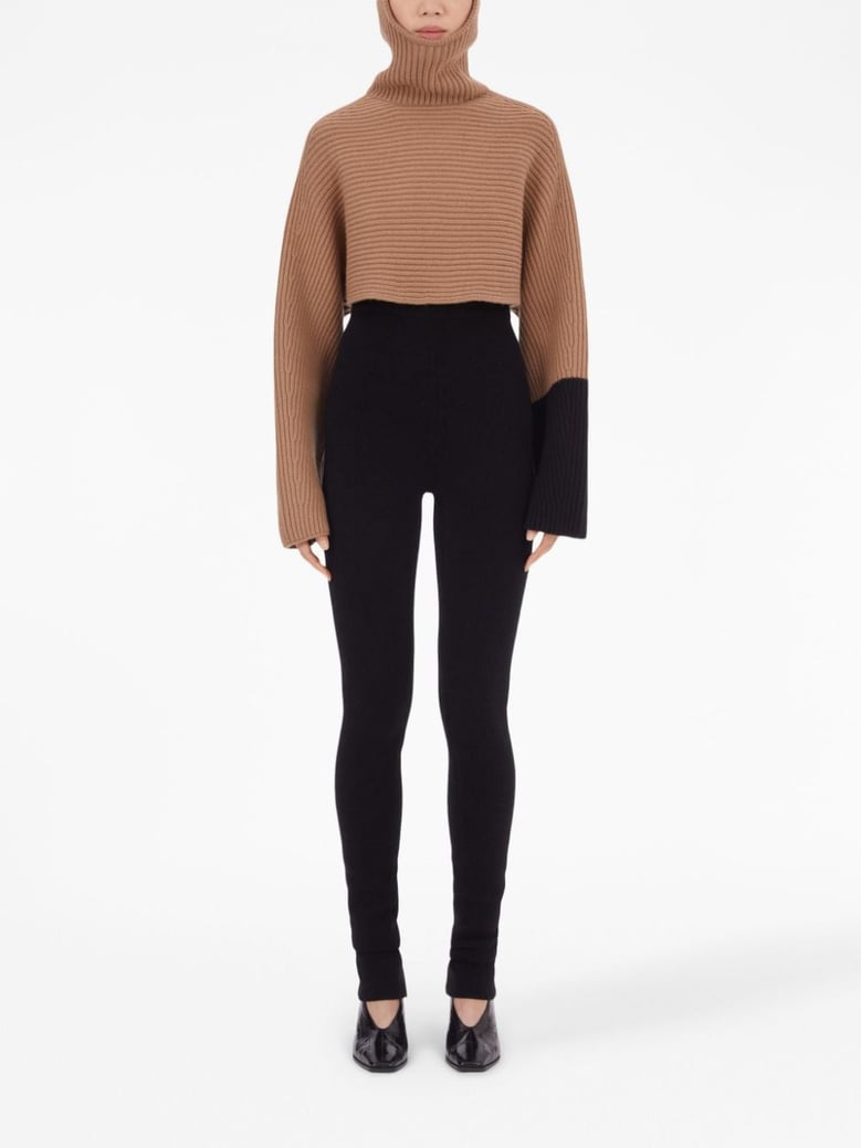 cashmere cropped hoodie by Selfnex