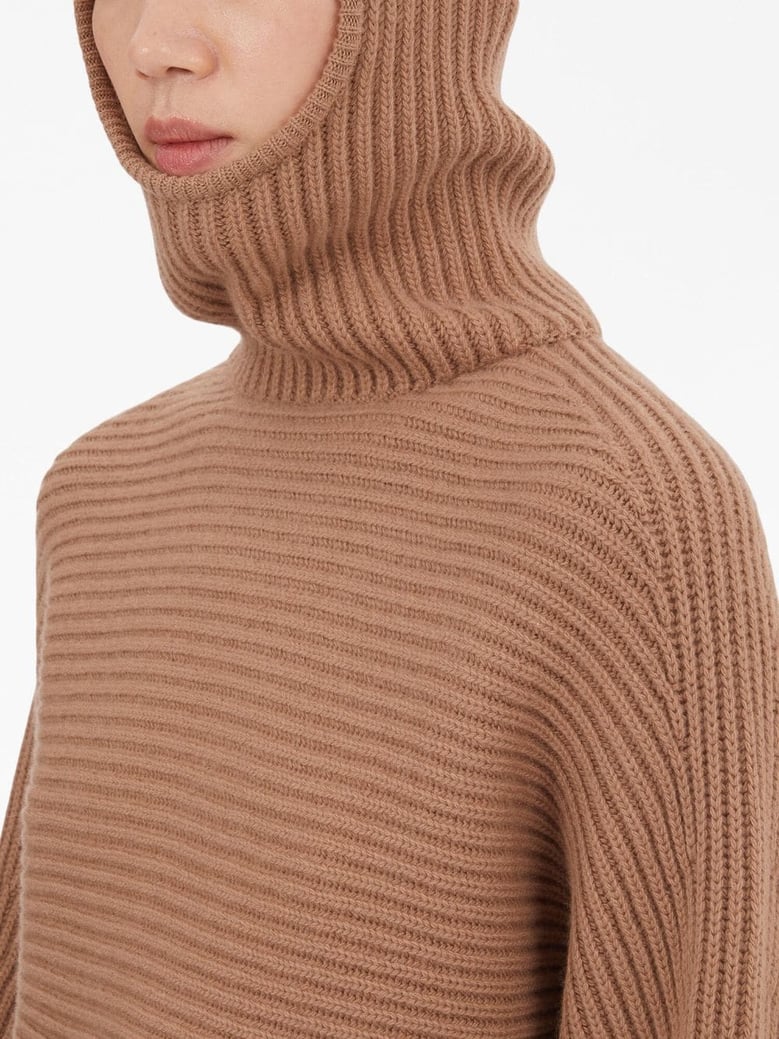 cashmere cropped hoodie by Selfnex