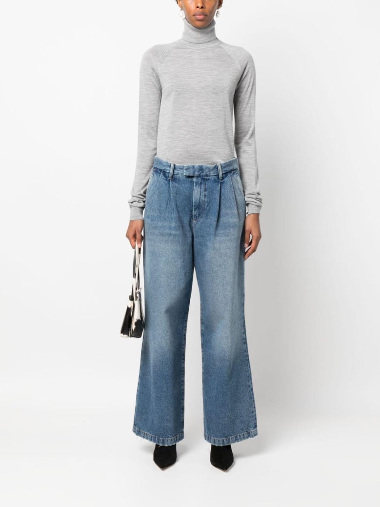 wool and cashmere blend high neck sweater by Selfnex