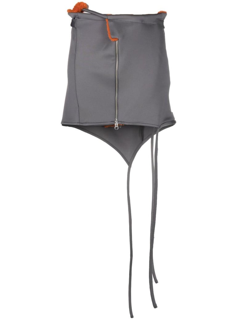 zipped mini skirt by Selfnex