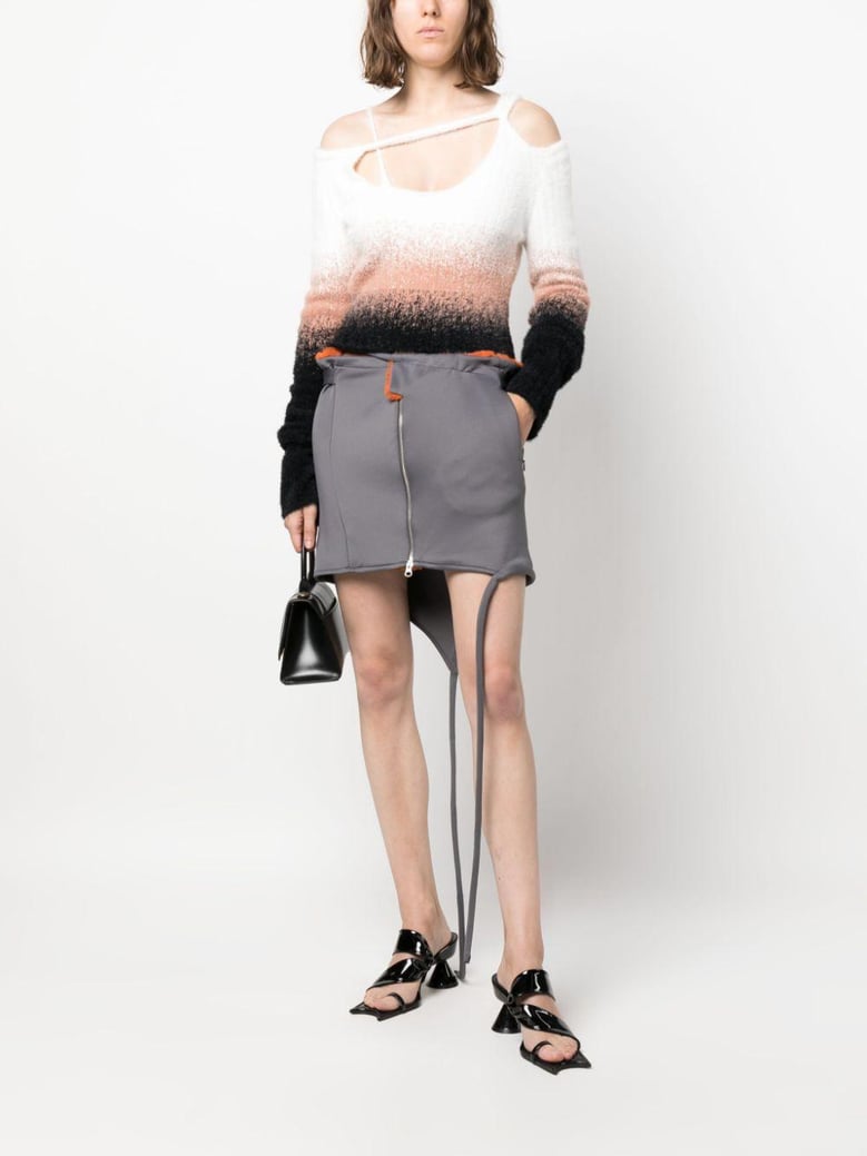 zipped mini skirt by Selfnex