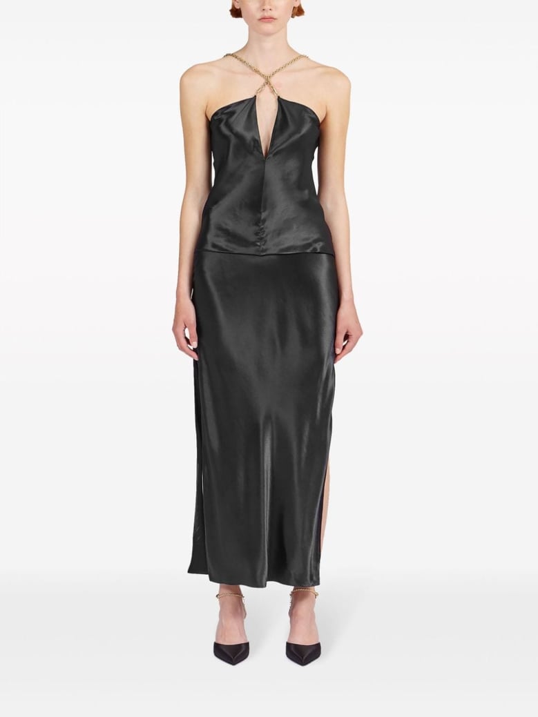 satin sleeveless top by Selfnex