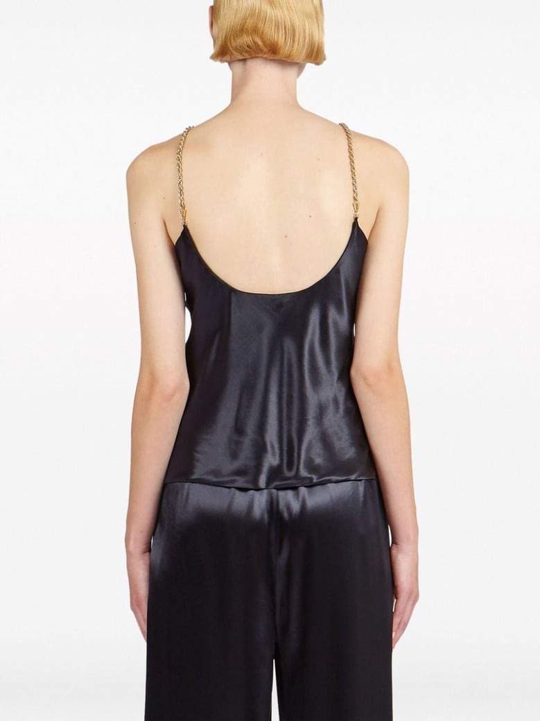 satin sleeveless top by Selfnex
