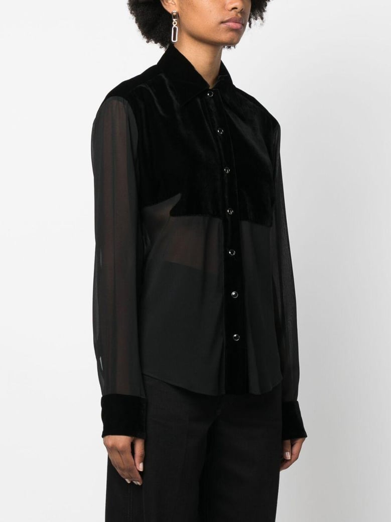 silk georgette shirt by Selfnex