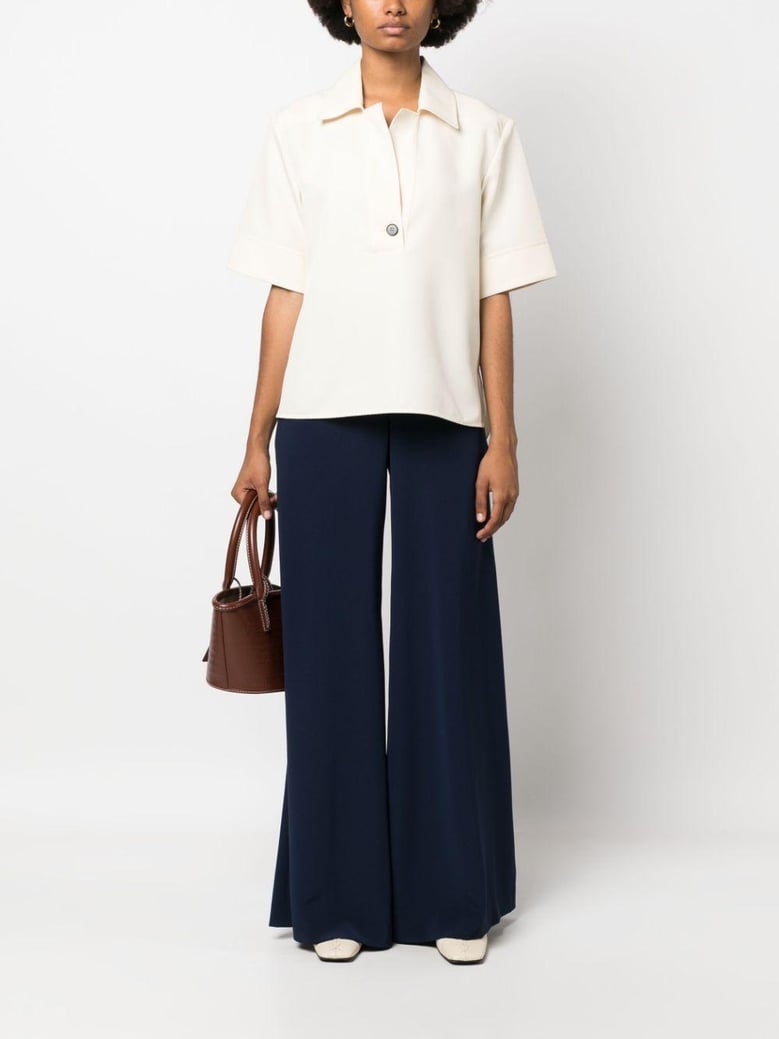 satin wide leg trousers by Selfnex
