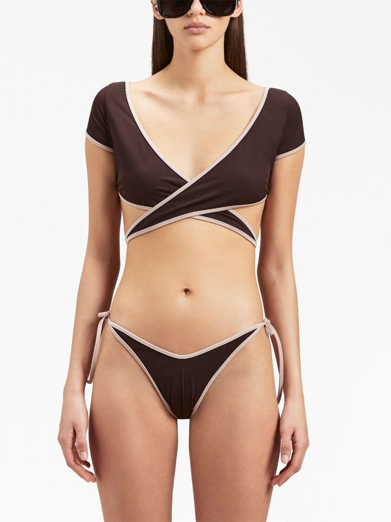 cap-sleeves bikini top by Selfnex