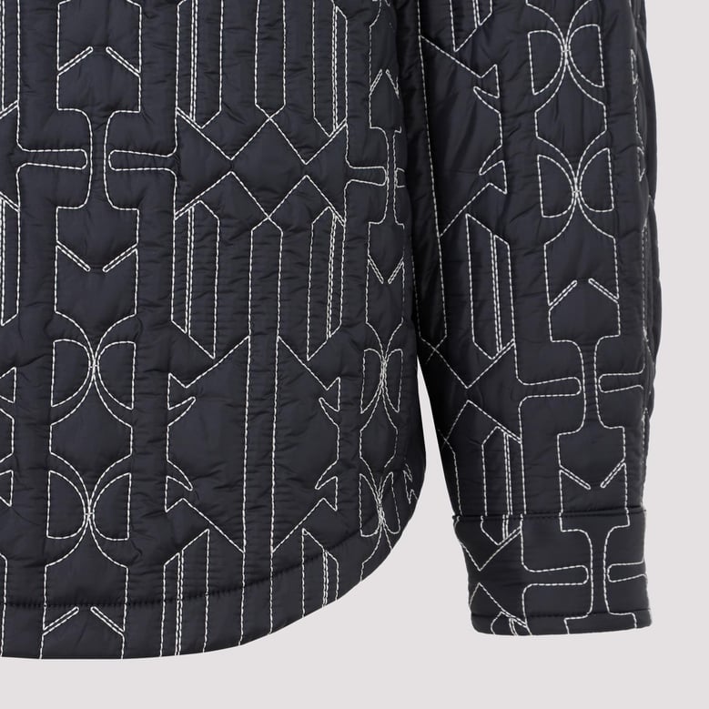 monogram quilted overshirt by Selfnex