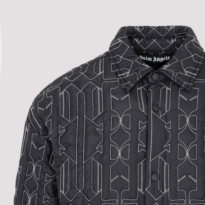 monogram quilted overshirt by Selfnex