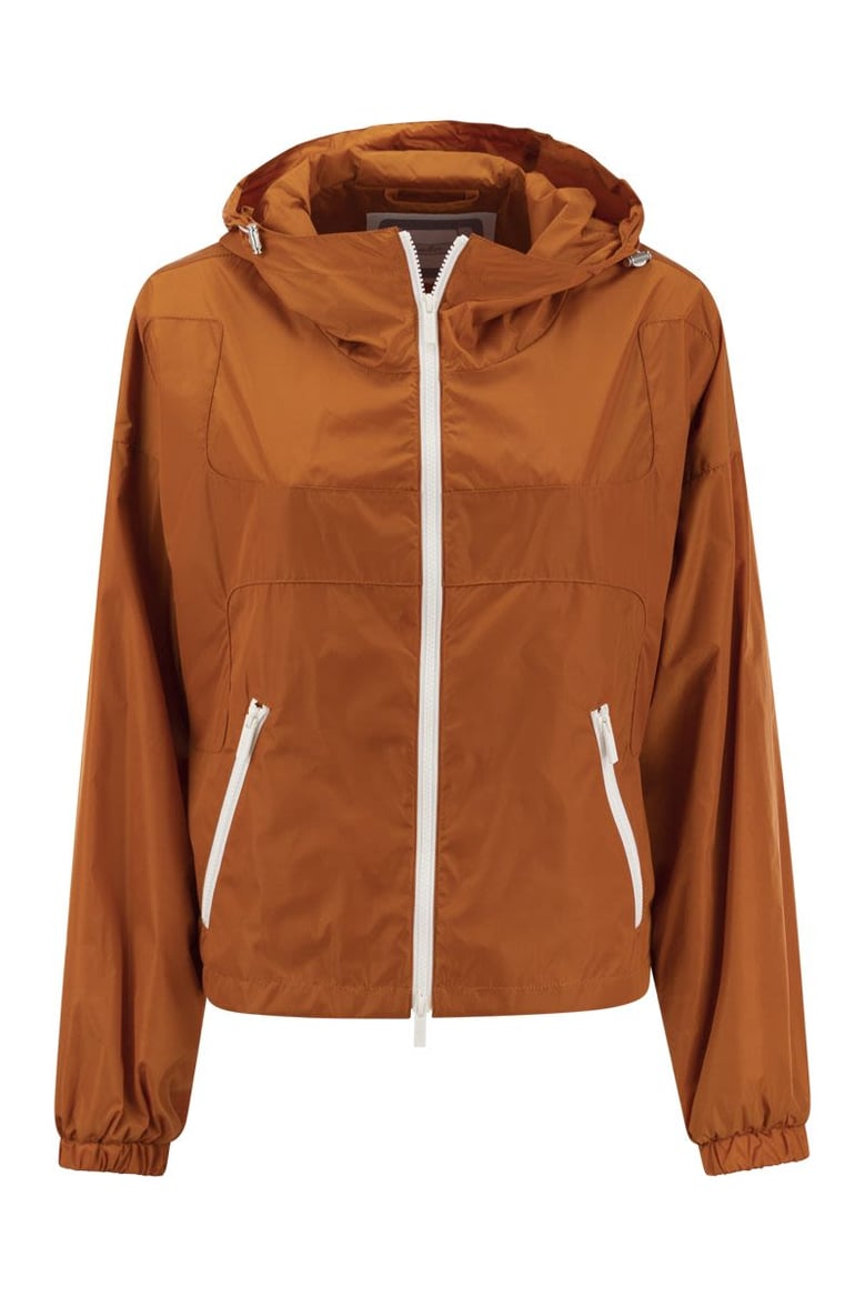 short hooded windbreaker by Selfnex