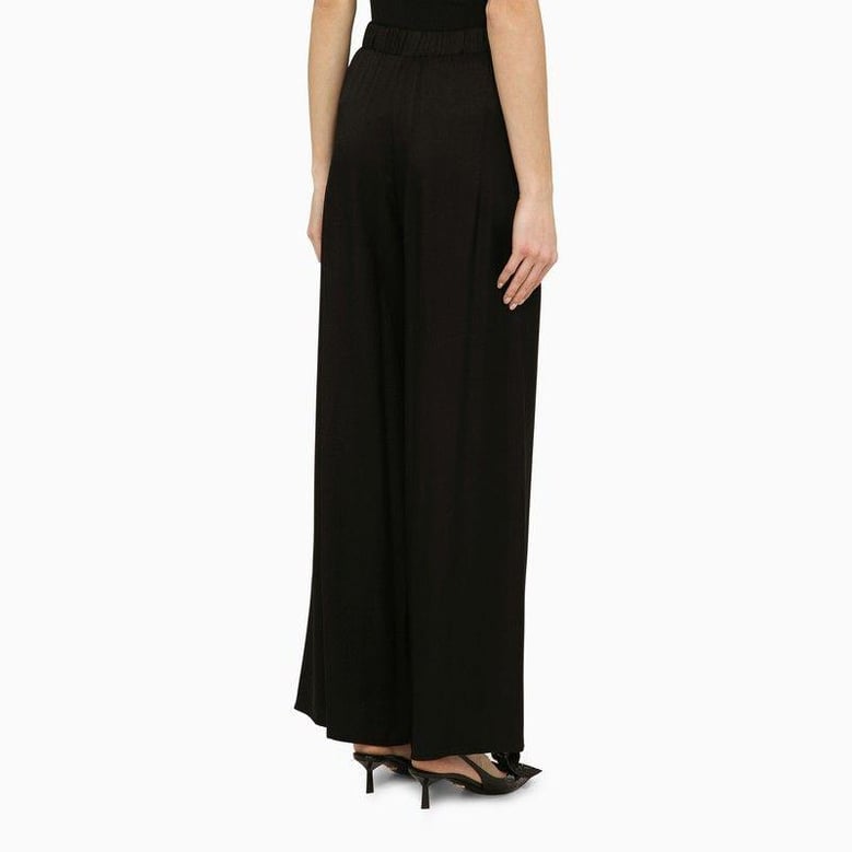 black viscose palazzo trousers by Selfnex