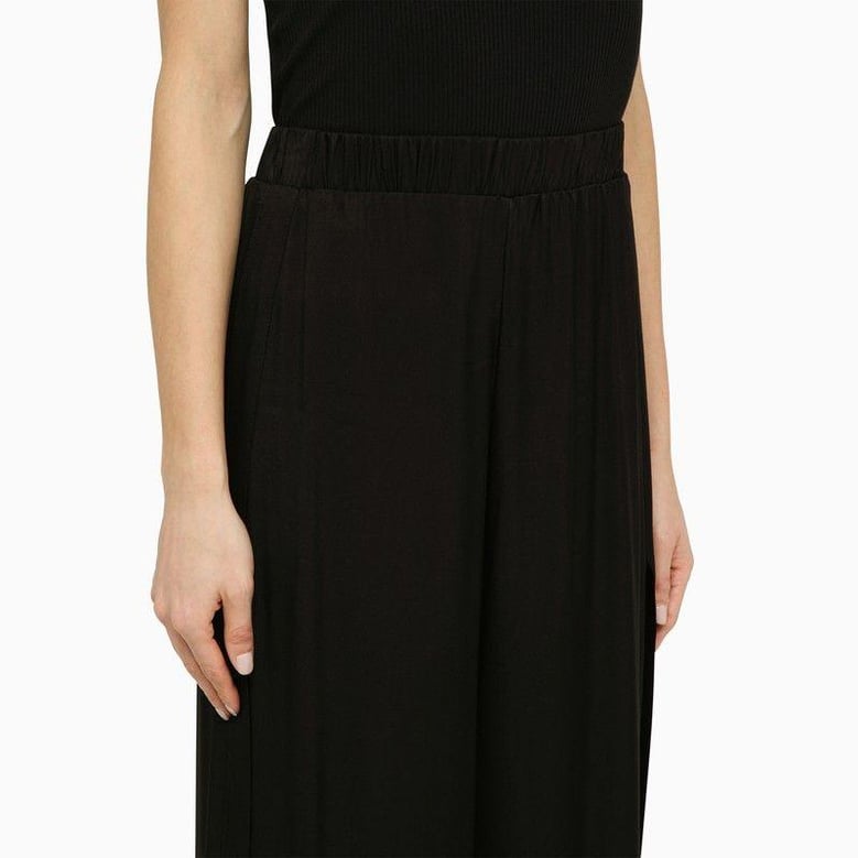 black viscose palazzo trousers by Selfnex