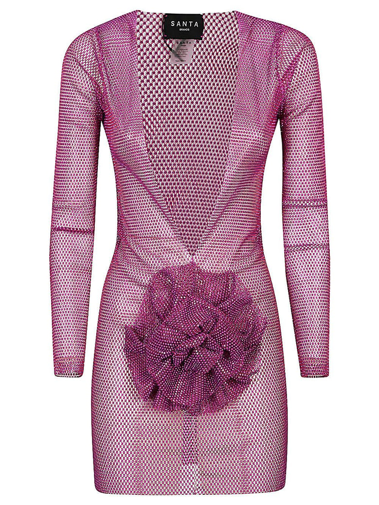 flower-applique mini dress by Selfnex
