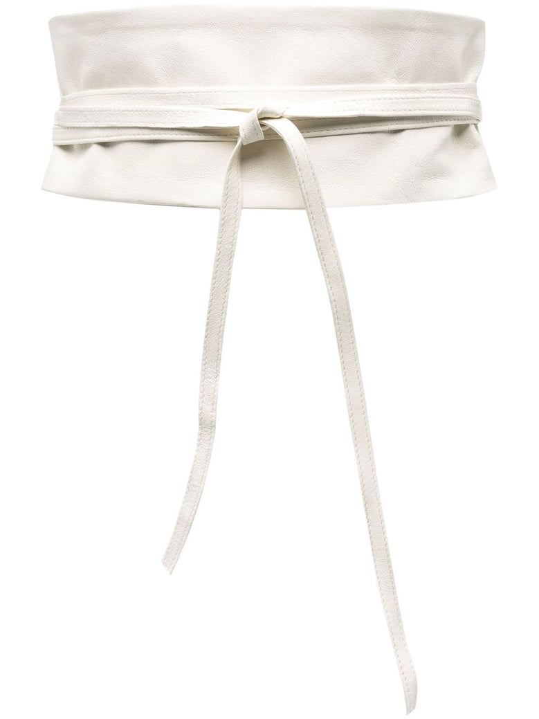 geisha tie-fastening leather belt by Selfnex