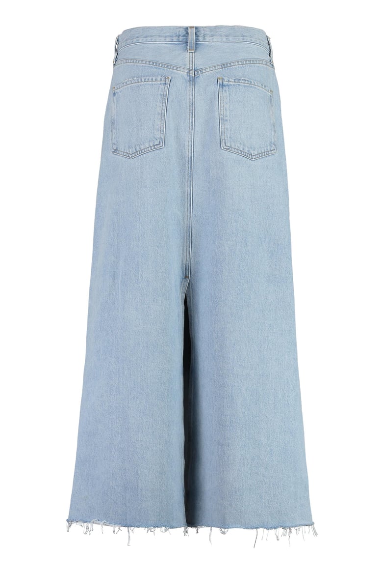 denim maxi skirt by Selfnex