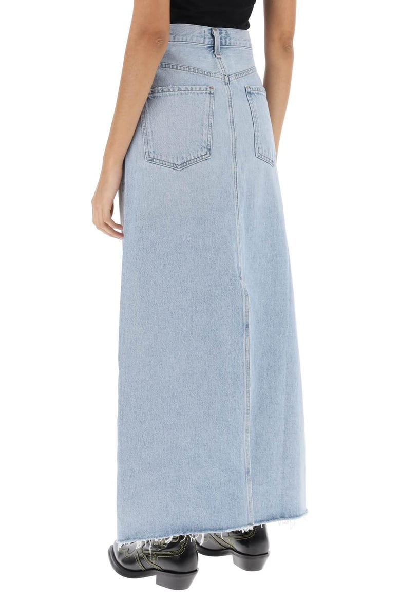 denim maxi skirt by Selfnex