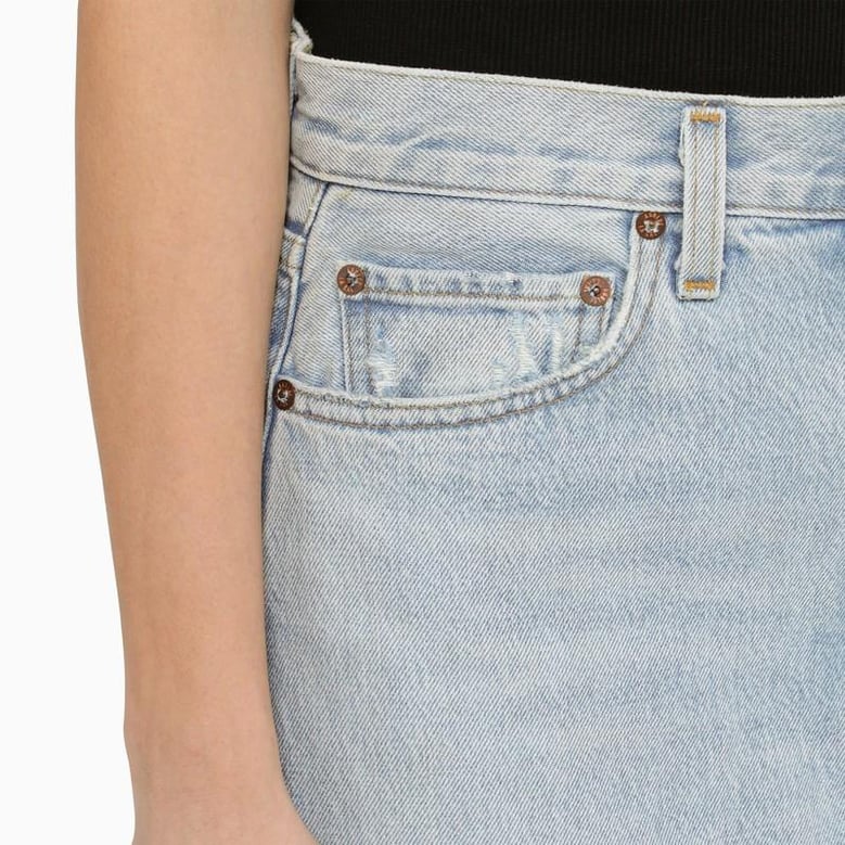 denim maxi skirt by Selfnex
